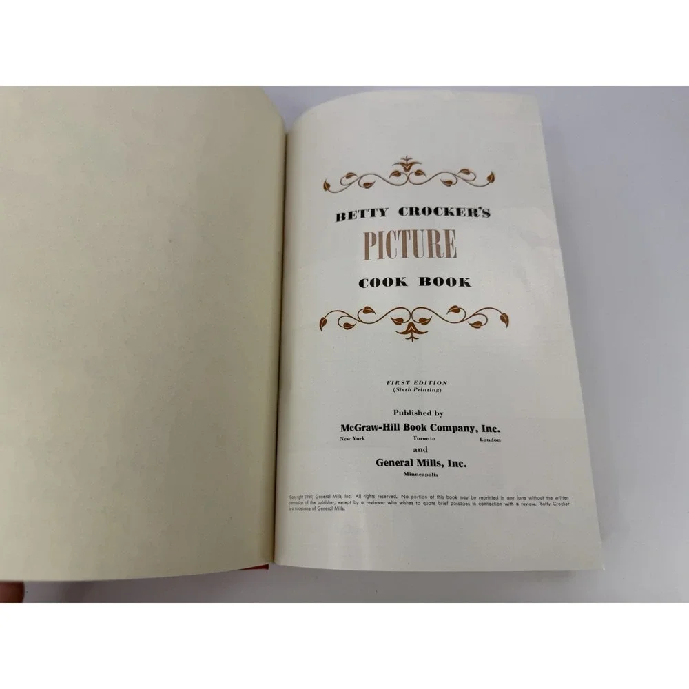 1950 Betty Crocker's Picture Cook Book 1st Edition 6th Print Hardcover